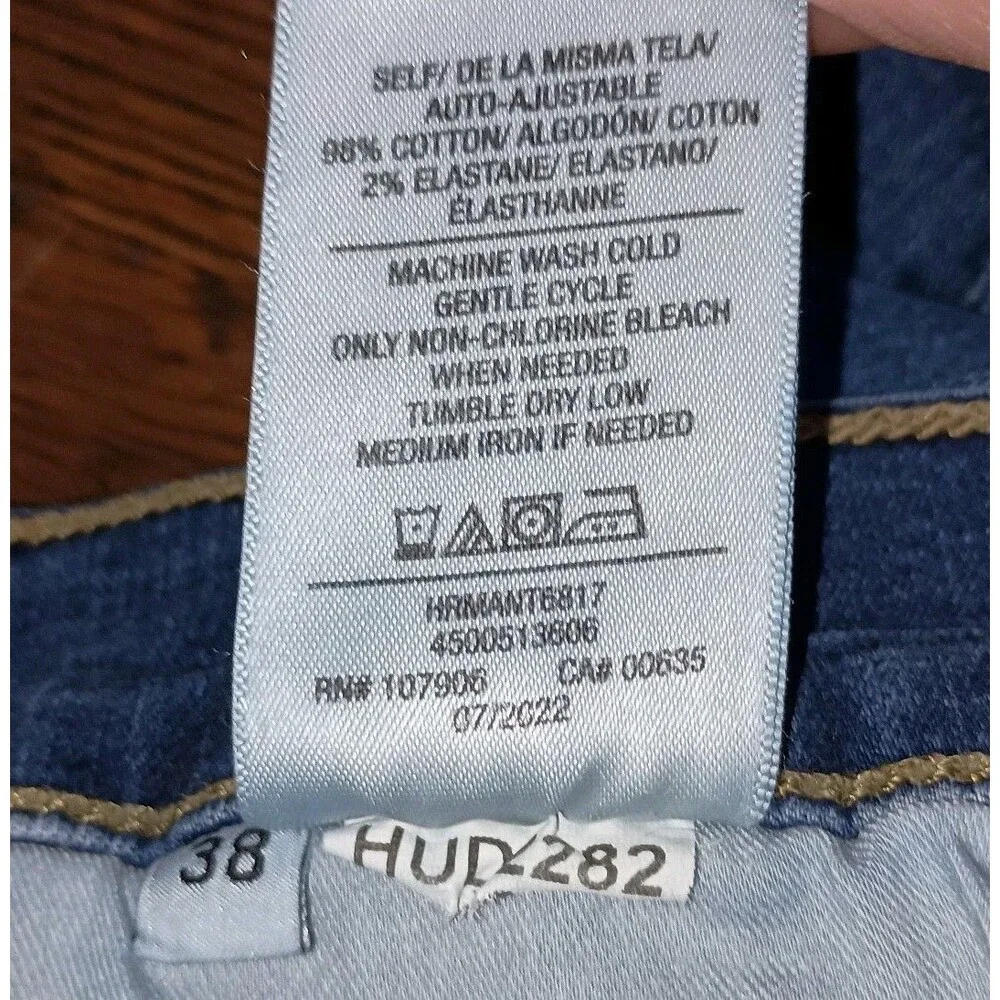 Hudson Zane Jean Shorts Mens 38x10 Stretch Cotton Blend Denim Cutoff Distressed
